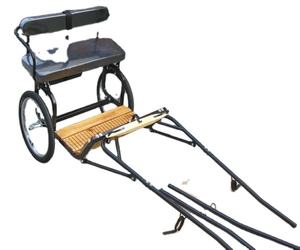 Carro equestre trainato da Pony in acciaio imbronciato stile USA professionale - Product Image 1