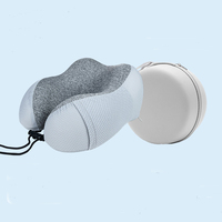Oreiller en forme de U en mousse à mémoire de forme tricotée confort de voyage avec coussin d'appui-tête de soutien du cou pour des voyages relaxants