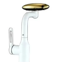 Mélangeur de lavabo chromé à poignée unique Delux 4 fonctions Cartouche en céramique montée sur le pont