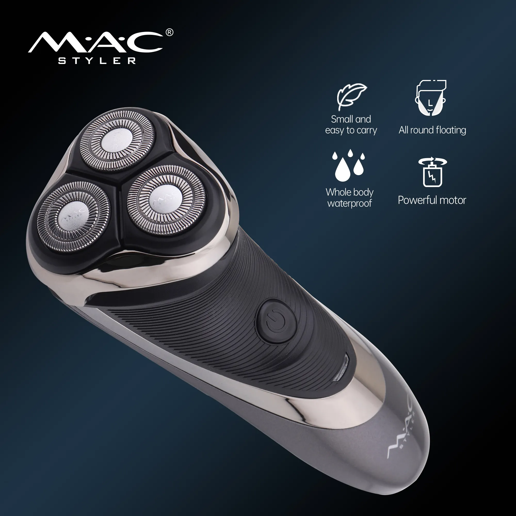 Hot sale 2023 Chinese Factory New Product 3 Blades Electric Razor Washable Beard Shaver Wet and Dry Waterproof for Man