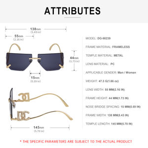 KAJILA-<span class=keywords><strong>Gafas</strong></span> <span class=keywords><strong>de</strong></span> <span class=keywords><strong>sol</strong></span> irregulares sin montura para mujer, <span class=keywords><strong>gafas</strong></span> <span class=keywords><strong>de</strong></span> <span class=keywords><strong>sol</strong></span> <span class=keywords><strong>de</strong></span> moda con logotipo personalizado, con diamantes <span class=keywords><strong>de</strong></span> imitación, UV400 - Product Image 6