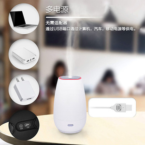 Usb Powered Humidifier 0.5L Portable Ultrasonic Essential Oil Diffuser For Car Home Office Use - Product Image 1