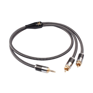 Haute qualité <span class=keywords><strong>YT</strong></span> 3.5mm mâle à 2 RCA mâle HiFi Y séparateur câble <span class=keywords><strong>Audio</strong></span> stéréo pour Audiophile connecter téléphone <span class=keywords><strong>MP3</strong></span> CD PC à amplificateur - Product Image 1