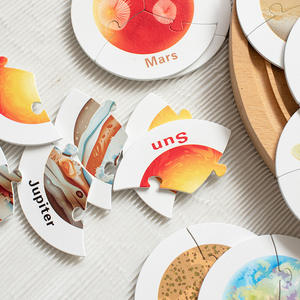 Educación temprana para niños Inteligencia Cognición Universo Planetas Sistema solar Rompecabezas Tableros a juego Juguete de madera - Product Image 2