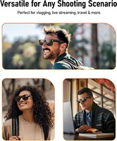 Câble de chargeur clip de 1.5m pour RayBan Meta Wayfarer/Skyler/Headliner Smart Glasses Étui officiel pour une utilisation sans couture tout en portant