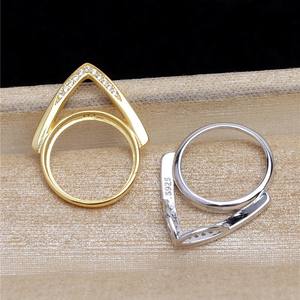 Support de pendentif en argent S925 en forme de coquille de cheval, 14,3 mm, composant de bijouterie pour accessoires DIY - Product Image 1