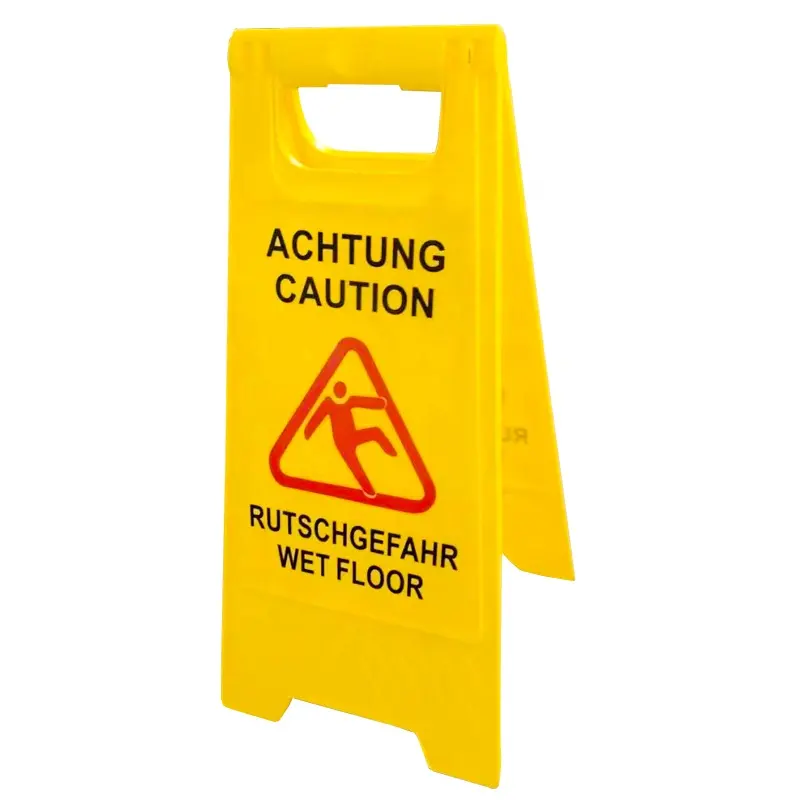 Gelbe Warnschilder für nassen Boden, faltbare robuste zweiseitige doppelseitige Sicherheits warnschilder für den gewerblichen Gebrauch