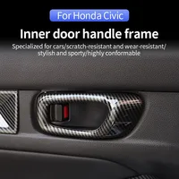 Autocollants décoratifs pour poignée de porte intérieure gauche et droite de voiture, pour Honda Civic 11e génération F15 Type R, accessoires intérieurs extérieurs