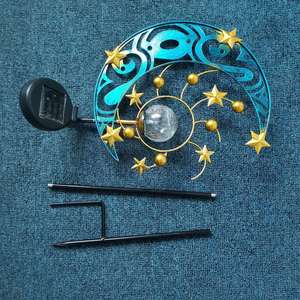 Lámpara Solar Decorativa para Jardín con Forma de Luna y Estrellas LED, Resistente al Agua, 12V DC, para Montaje en Pared - Product Image 4