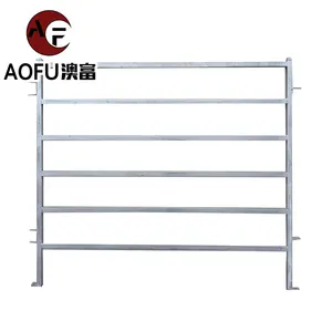 12 Ft Heavy Duty Sliver 5 or 6 Bars USA Metal Steel Cattle Corral Fence Wood Type Horse Round Pen Panels Livestock Farm Fence