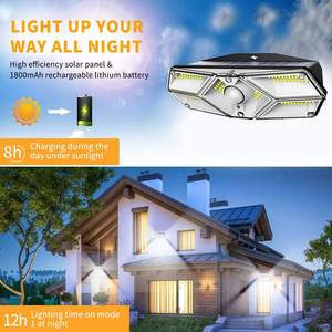 Waterdicht Op Zonne-energie Draadloze Beveiliging Lichten Led <span class=keywords><strong>Motion</strong></span> Sensor Gemonteerd Flood Verlichting Tuin Solar Wandlamp Lamp Outdoor - Product Image 6