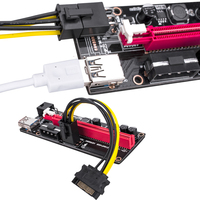 Adaptateur PCI Express VER 009S 1X vers 16X LER, carte d'extension VER009S, câble USB 3.0, alimentation