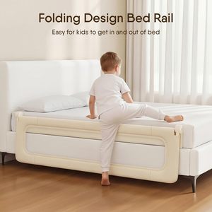 Folding <strong>Bed</strong> <strong>Rail</strong> for <strong>Toddlers</strong>, Baby <strong>Bed</strong> <strong>Rail</strong> <strong>Guard</strong> with Reinforced Anchor Safety System, <strong>Toddler</strong> <strong>Bed</strong> <strong>Rails</strong> for King Size <strong>Beds</strong> - Product Image 2