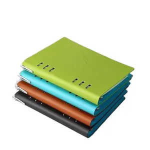 B5 térmica pu macio flexível cobertura ringbinder espiral bloco de notas notebook com zíper bolsa