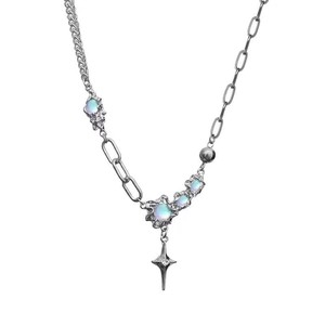 Collar <span class=keywords><strong>de</strong></span> Clavícula con <span class=keywords><strong>Piedra</strong></span> Lunar <span class=keywords><strong>de</strong></span> Diseño Moderno <span class=keywords><strong>para</strong></span> Mujer, Accesorios <span class=keywords><strong>de</strong></span> Moda con Colgante <span class=keywords><strong>de</strong></span> Luz Estelar - Product Image 1