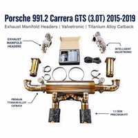 Colectores de escape + sistema de escape Catback Valvetronic de titanio para Porsche 991.2 Carrera GTS 3.0T 2015-2019, sistema de rendimiento completo