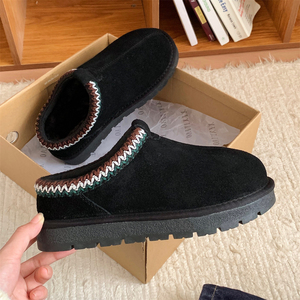 <span class=keywords><strong>Bottes</strong></span> Chelsea Plateforme XIXITIAO pour <span class=keywords><strong>Femme</strong></span> en Cuir Véritable, Chaussures à Enfiler Fourrées Chaudes Hiver, Demi-Mocassins Antidérapants en <span class=keywords><strong>Caoutchouc</strong></span> - Product Image 3