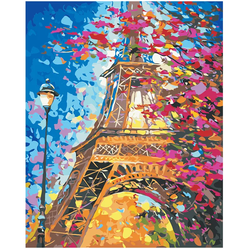 Tour Eiffel française paysage peinture bricolage peinture numérique intérieur décoration de la maison peinture sur toile