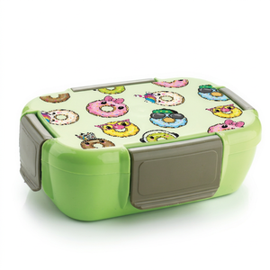 Boîte à lunch APOLLO 3D, imprimé dessin animé mignon, plastique, rectangulaire, compartiment unique, portable, sans BPA, anti-fuite, pour enfants - Product Image 1