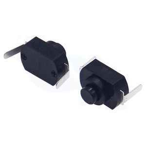 Interrupteur tactile YT-1208-YD 12x8x8mm à verrouillage (Marche/Arrêt) pour lampe de poche, [SMD blanc / Fils coudés noirs] - Product Image 4