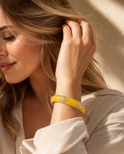 Bracelets à maillons pour femmes, plaqués or émaillé, zircon, design de niche, effet goutte d'huile, plusieurs couleurs, best-seller, en stock - Product Image 3