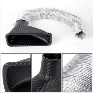 Conducto de Admisión de Aire de Fibra de Carbono, 43 mm x 168 mm, Cuadrado/Redondo, Universal, para Modificación de Automóviles - Product Image 5