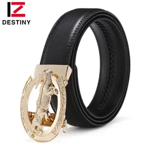 Fashion Gold White Luxury Brand Crocodile Designer Men Real Leather Belt