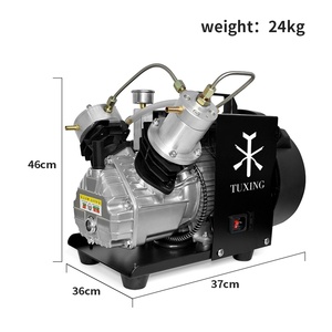 Compresseur d'air portable TUXING à double cylindre pour gonflage rapide, 220V 4500psi 300Bar 30mpa, idéal pour <span class=keywords><strong>PCP</strong></span>, paintball et plongée sous-marine - Product Image 1