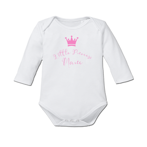 Body per neonati con nome maniche lunghe + design personalizzato (ragazza) - Product Image 1