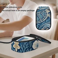 Tas Penyimpanan Monitor Tekanan Darah Motif Penyu Laut Hawaii Kustom, Bahan Poliester dengan Ritsleting