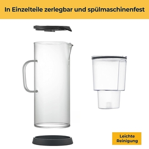 <span class=keywords><strong>Carafe</strong></span> filtrante alcaline en verre 3,5 L, sans <span class=keywords><strong>plomb</strong></span> ni mercure, pour une eau au goût pur - Product Image 3