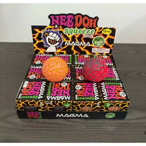 NeeDoh Magma Smack, Juguete Antiestrés Luminoso con Textura de Lava y Meteorito, Bola de Apretar - Product Image 4