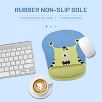 Tapis de souris ergonomique en mousse à mémoire de forme avec support pour le poignet, base antidérapante en caoutchouc, design personnalisable en stock pour le bureau et la maison