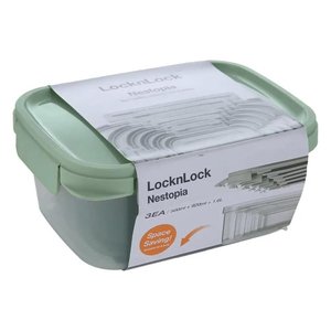 Nestnlock Food Container Set 500 920 1600 Ml Sage <b>Green</b> Airtight Lid <b>Microwave</b> Dishwasher Safe Refrigerator Freezer - Product Image 2