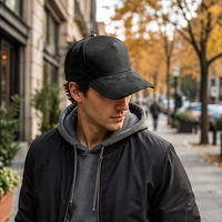Casquette de baseball classique personnalisée à 5 panneaux en daim avec visière incurvée, unisexe, pour adultes, toutes saisons, tissu courant, pour le sport et les activités de plein air
