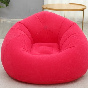Inflatable <b>Bean</b> <b>Bag</b> <b>Sofa</b> 110x110x85cm Air Fill Foldable Soft Navy Blue Red Coffee Orange Green Outdoor Leisure Chair - Product Image 3
