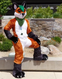 Disfraz de Mascota de zorro/Lobo/perro adulto personalizable, traje de Animal de peluche de <span class=keywords><strong>Halloween</strong></span> para caminar y eventos de Cosplay de dibujos animados - Product Image 3