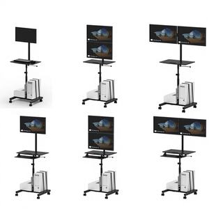 Chariot mobile pour téléviseur en acier réglable pour la diffusion vidéo - Product Image 1