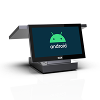 Equipo de cajero android para supermercado, terminal pos programable de escritorio, sistema pos todo en uno