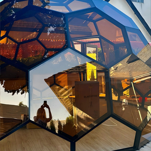 Nouvelle arrivée, tente en forme de dôme hexagonal en verre personnalisée multicolores, structure en aluminium renforcée, pour ferme écologique rurale - Product Image 3