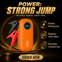 Démarreur de batterie 12V 1500A, Power Bank 10000mAh, chauffe-mains portable, charge rapide QC, lampe torche LED SOS, camping, urgence
