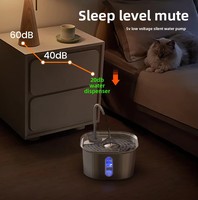 Fontaine à eau intelligente en acier inoxydable pour chats, fontaine à eau automatique pour animaux de compagnie, fontaine à eau pour chats en acier inoxydable