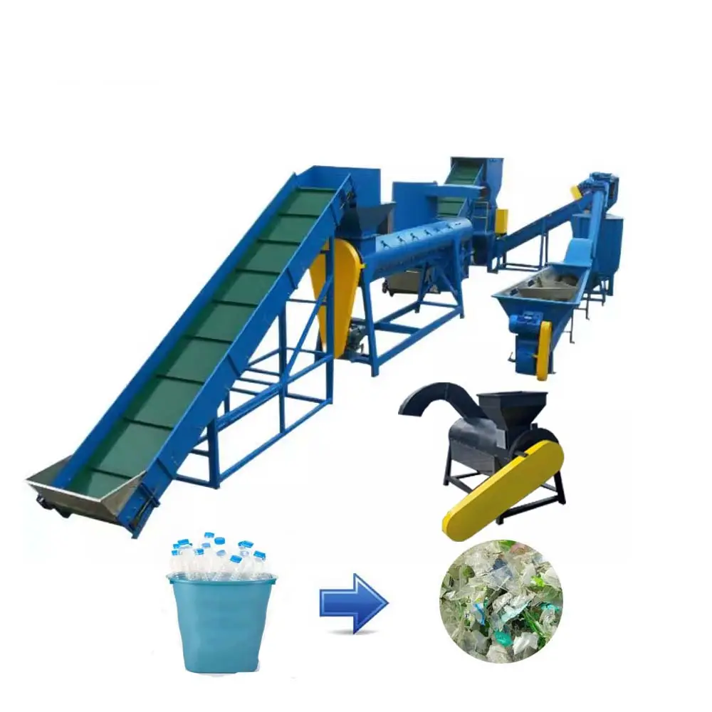 Automatic plastic recycling machinery Washing Price pet recycling machine from bottle to bottle recycling machine for plastic