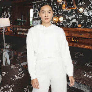 Sudadera Corta Informal con Capucha para Mujer, Modelo AL24321, Nueva Colección Primavera-Otoño-Invierno, Color Sólido, Holgada, Transpirable, Chaqueta Deportiva - Product Image 3