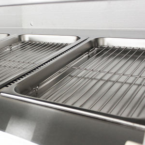 Nuova Vetrina Riscaldata Elettrica a 2 Ripiani in Argento, Larghezza 1,8M, Controllo Digitale Intelligente della Temperatura per <span class=keywords><strong>Hamburger</strong></span>, <span class=keywords><strong>Pizza</strong></span> e Fritti - Product Image 4