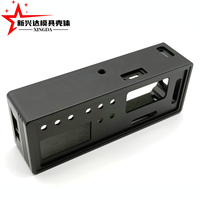 Boîtier en aluminium anodisé noir usiné CNC, boîtier en alliage multi-échancrures pour module électronique de traitement du signal intégré