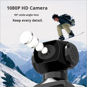 กล้องแอคชั่นกีฬาขนาดเล็ก 4K Ultra HD พร้อม WiFi กันน้ำ ซูมออปติคอล 10 เท่า หมุนได้ 270 องศา บันทึกภาพแบบแอคทีฟ DVR สำหรับจักรยาน รถยนต์ รองรับ MicroSD - Product Image 2