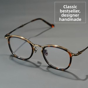 Lunettes de vue de créateur en titane pur, style japonais, faites à la main, avec <span class=keywords><strong>verres</strong></span> AC, modèle esthétique vintage M3118, les plus vendues - Product Image 2