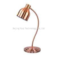Lampe chauffante électrique rétractable en acier inoxydable couleur or rose pour restaurant et buffet à domicile