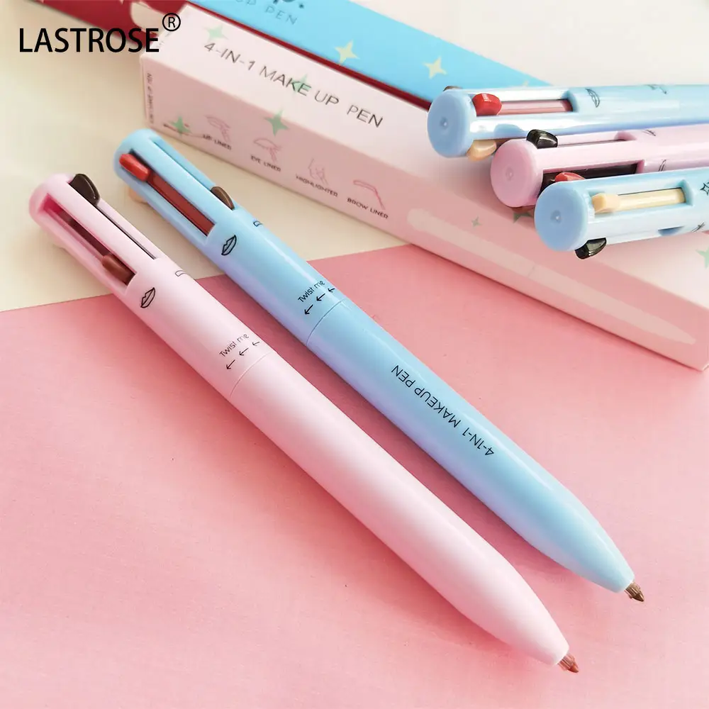 Desain baru pena rias 4 in 1 Multi fungsi pensil garis alis highlighter pensil mata tahan air dan tahan lama